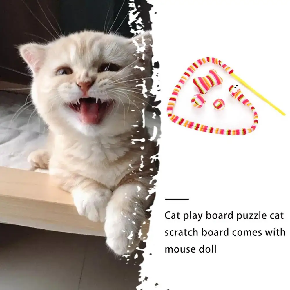 Новинка, игрушка для кошек, комбинированная игрушка для кошек, Набор радужных шариков в виде змеи, кости, товары для кошек