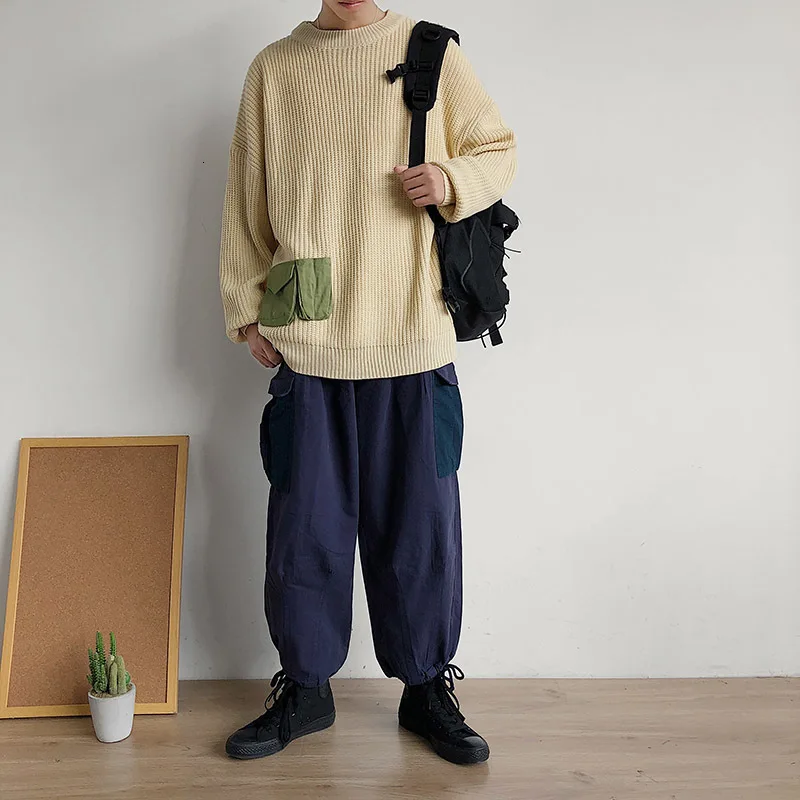 Winter Sweater Men Warm Fashion Solid Color Casual Knit Pullover Men Sweter Clothes Loose Long-sleeved Sweater Man M-2XL Winter Sweater Men Warm Fashion Solid Color Casual Knit Pullover Men Sweter Clothes Loose Long-sleeved Sweater Man M-2XL