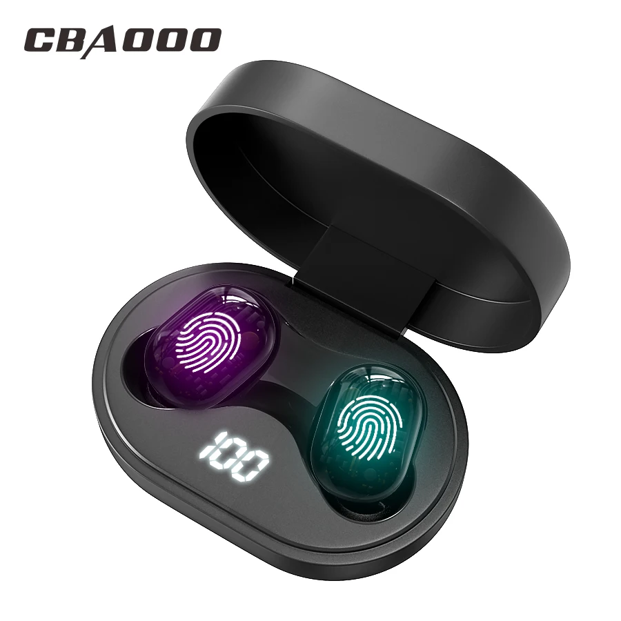 CBAOOO J15 TWS Mini V5.0 Bluetooth наушники истинные беспроводные гарнитуры 6D стерео звук наушники двойной микрофон с зарядным устройством