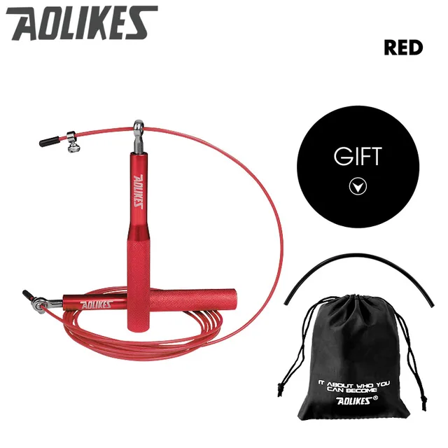 Crossfit Speed Jump Rope Professional Skipping Rope For MMA Boxing Fitness Skip Workout Training With Carrying Bag Spare Cable red 3203