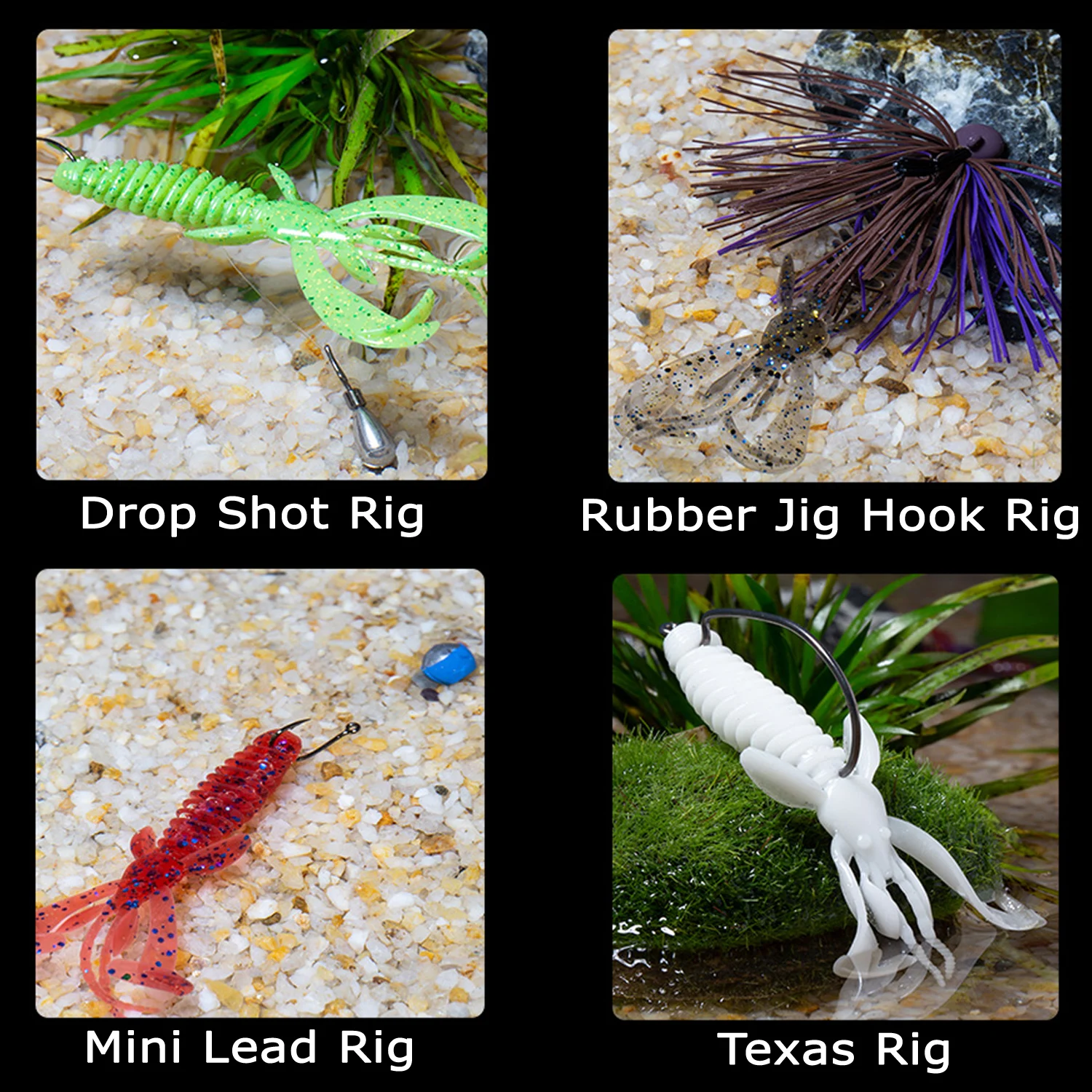 Floating Soft Crawfish Shrimp Lures 10pc NED Rig Drop