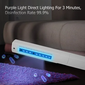 

UV Sanitizer Disinfection Light Wand Killing 10 LED Mite Lightweight Lamp for Household Rooms Protection Supplies