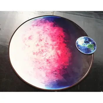 

Polyester Multicolors Round Dust-Protecting Rug Floor Mat Carpet Rugs for Living Room Anti-Skid Bathroom Home Bedroom