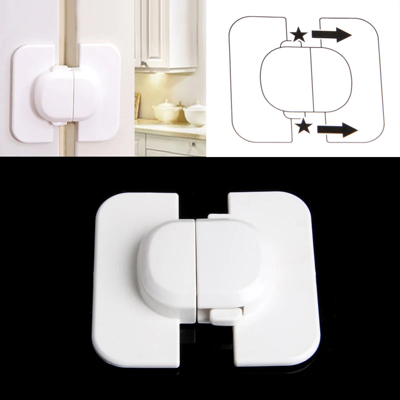 

New 1Pc Baby Refrigerator Safety Plastic Locked Cupboard Door Lock Cabinet For Kids