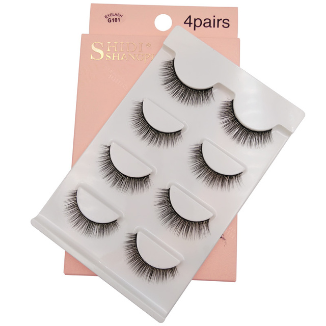 lashes 3/4 pairs false lashes natural fluffy dramatic 3D mink  eyelashes cilio mink eye lash for maquiagem makeup faux cils