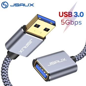 

USB Extension Cable JSAUX USB 3.0 A Male to USB A Female Extender Cord 5Gbps Data Transfer USB Flash Drive Keyboard Mouse 2m/3m