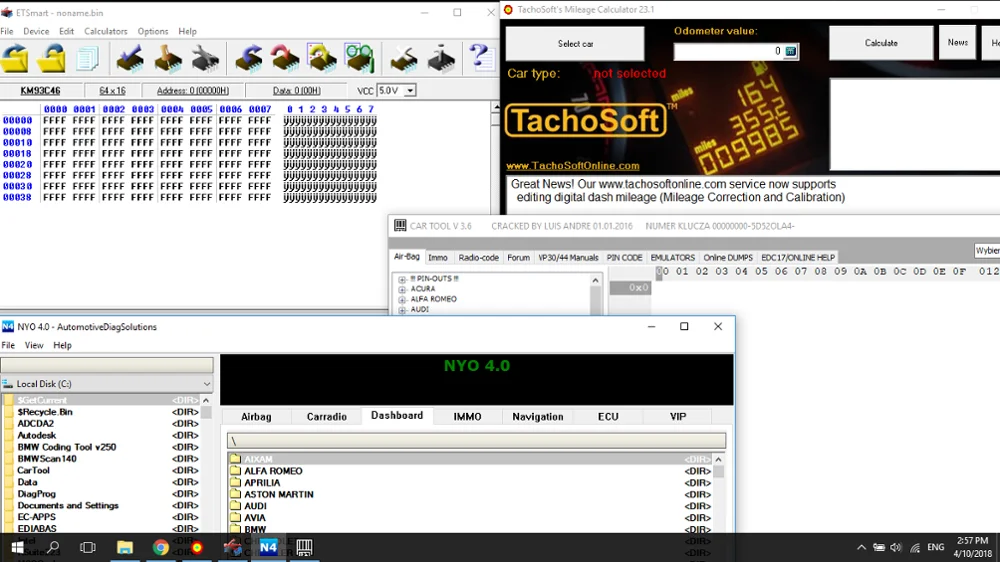 Mileage Pack Calculator Odometer Repair Etsmart, Nyo 4.0 Tacho Dash