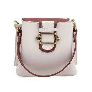 

New Arrival Panelled Color Bucket Handbag Small Crossbody Shoulder Bag for Women Ladies Metal Lock Messenger Bag Handbags Female