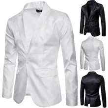 Мужской повседневный приталенный белый костюм, блейзеры жаккардовый Блейзер, мужской повседневный деловой пиджак на пуговицах, верхняя одежда, распродажа пальто для мужчин