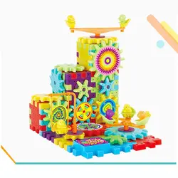 81 шт. электрические шестерни 3D головоломки строительные блоки наборы DIY Кирпичи Детские игрушки K4UE