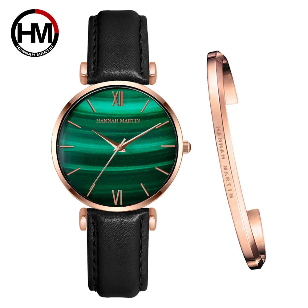 

Reloj Women Watches With Bracelet Quartz Waterproof Peacock Green Stone Pattern Fashion Casual Ultra-thin Stainless Steel Strap