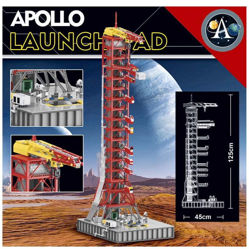 Набор строительных блоков Apollo Saturn V Launch пусковая башня космический корабль