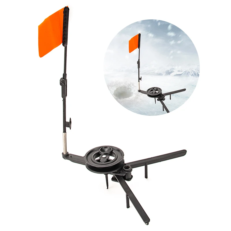

Foldable Winter Ice Fishing Rod Tip-up with Spool Automaticly Portable Marker Flag for Winter Fishing Accessories