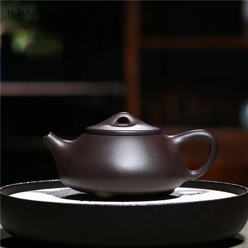 

Yixing Purple Clay tea pot Classic Stone scoop Teapot beauty kettle Raw ore Handmade Tea set Authentic Drinkware 200ml