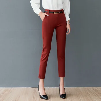 

New Autumn Women's Trousers Casual Pants Professional Trousers Feet Pants Straight Pants Ladies Suit Pants Casual Suit Pants