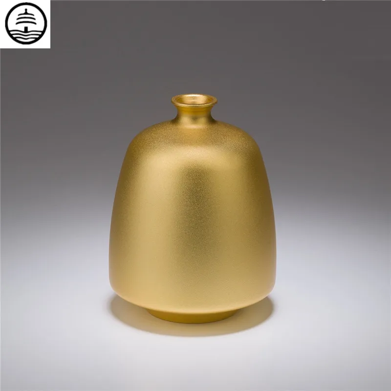 Современная позолоченная ваза BAO GUANG TA из чистого золота засушенные цветы