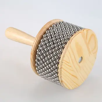

Wooden Cabasa Percussion Band Student Children Kid Instrument Pop Hand Shaker Large