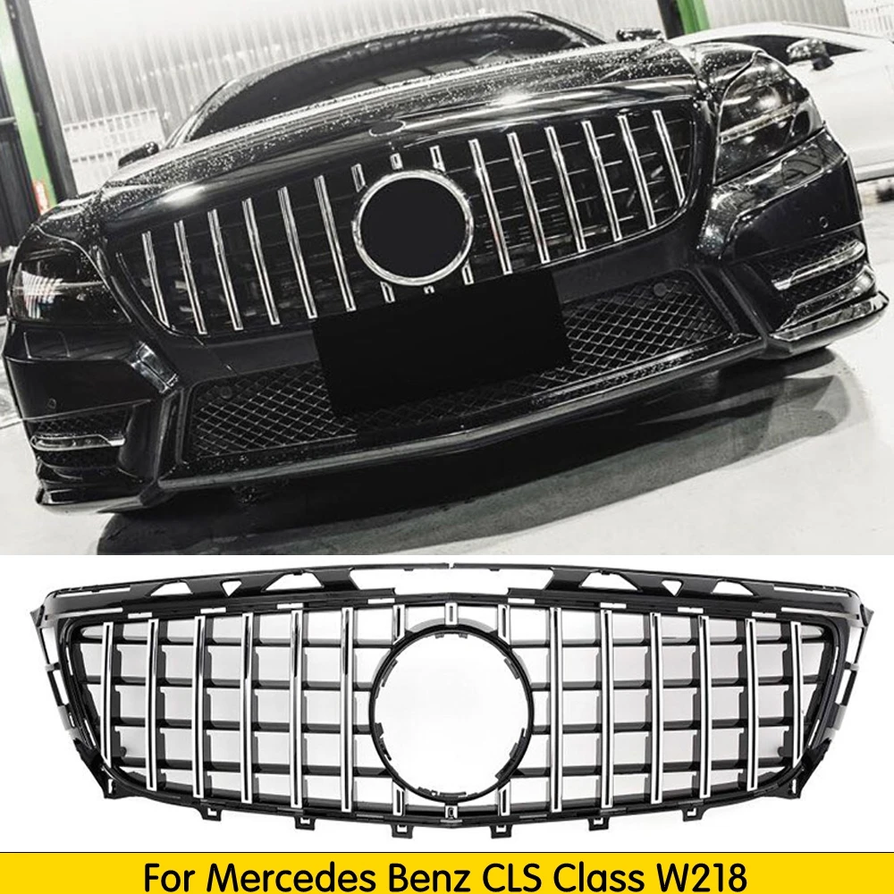 

For W218 GT grille GTR grille for Mercedes CLS Class 2011-2014 Replacement mesh car accessories front bumper without emblem