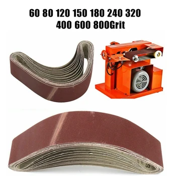 

Kit Sanding Belts Abrasive Sandpaper Red Brown Aluminium Oxide Grinding Tool