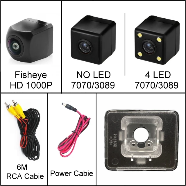 6 m cable Для Kia Optima K5 K4 KX5 Cerato Lotze hyundai i40 Sonata 9 Автомобильная Водонепроницаемая камера заднего вида с функцией ночного видения - Название цвета: 6 m cable