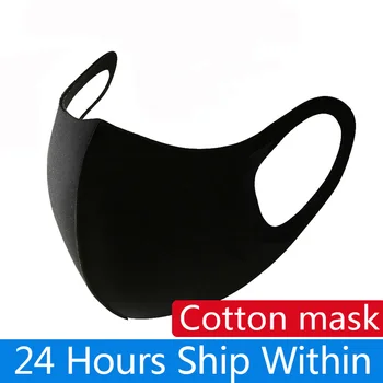

20pcs/lot Sponge Mouth Black Mask Washable Reusable Black Mask Comfortable Breathable Mask