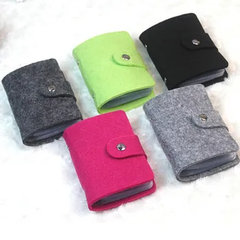 

VOGVIGO Credit Card Holders Women Wallets Business Bank ID Card Package Wool Felt Bags Cash Organizer Pouch New Passport Cover