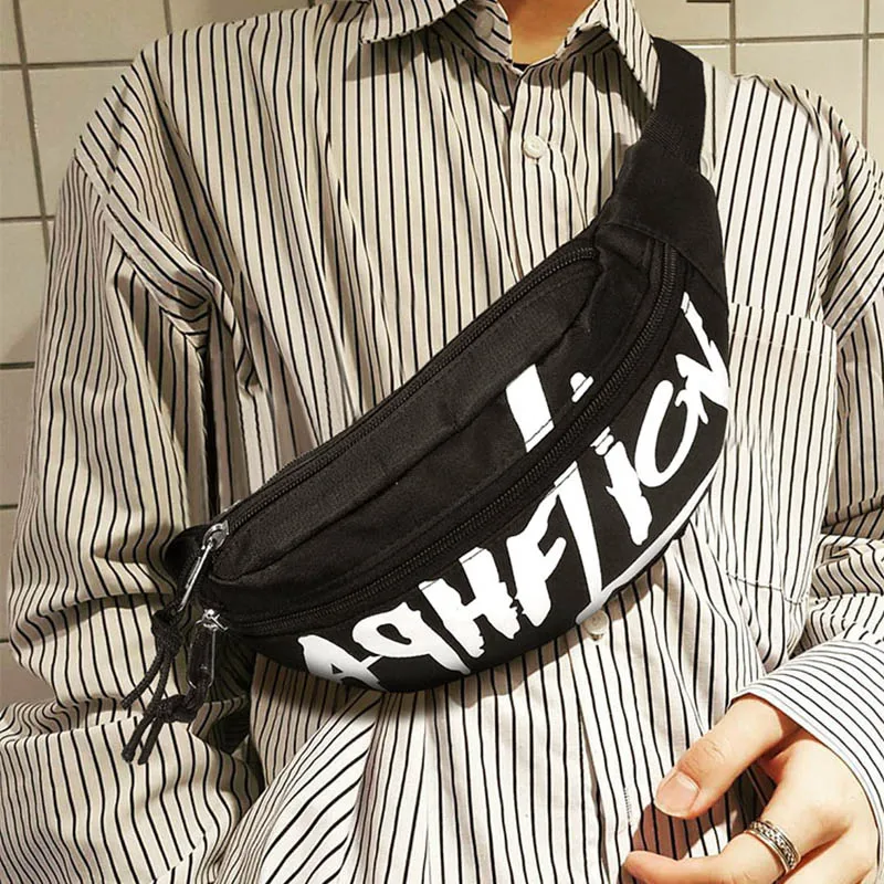 

Fashion Waist Bag Men Women Letter Casual Chest Bag Nylon Travel Shoulder Bags Street Fanny Packs Crossbody Chest Bags For Women