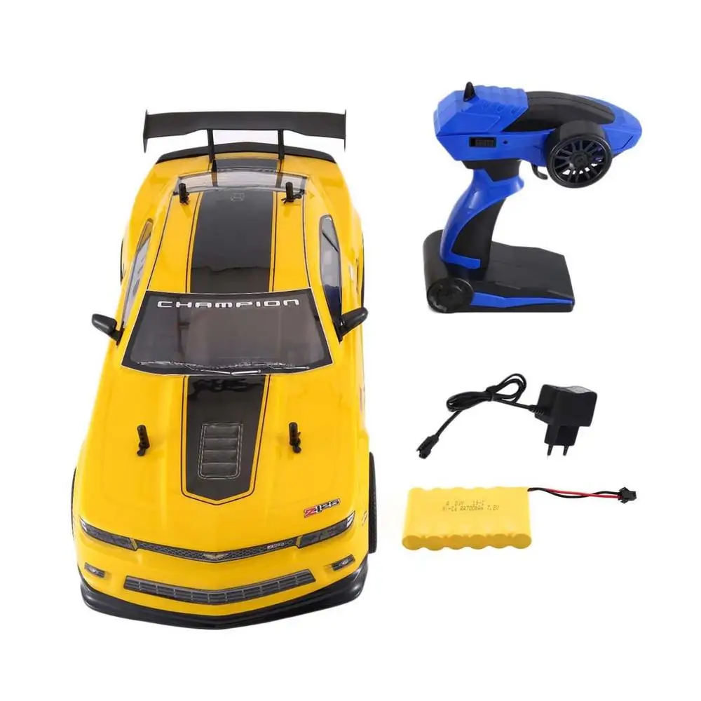 1/10 700mAh 2,4G гоночный автомобиль 1:10 RC модель автомобиля 25 км/ч плоский спортивный Дрифт автомобиль игрушки ЕС вилка для детей Подарки - Цвет: yellow