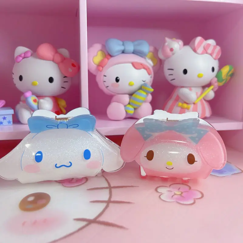 Kawaii Sanriod My Melody Kuromi Cinnamoroll заколки для волос женщин и девочек милые сладкая