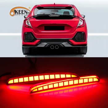 

Led For Honda Civic Hatchback 2016 2017 2018 Multi-function LED Rear Bumper Light Rear Fog Lamp Auto Bulb Brake Light Reflector