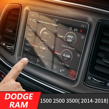 

167*124mm Center Console LCD Screen Sticker GPS Navigation Screen Tempered Protective Film for Dodge Ram 1500 2500 3500 2014-18