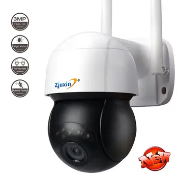 

ZJUXIN 3MP PTZ Wifi IP Camera Security CCTV Auto Tracking Two-way audio Camera ONVIF AI Human Detection Outdoor Wireless Cam