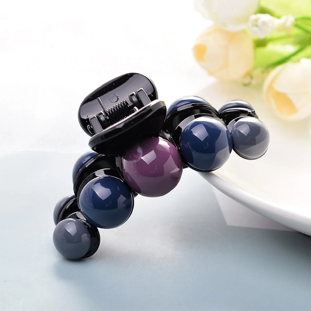 1 шт. модные заколки-крабы для волос заколки для волос для женщин и девочек модные полные Крабовые когти пластиковые заколки с цветком аксессуары для волос заколки Новинка