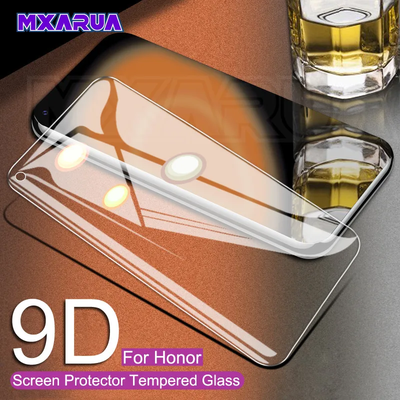 

9D Protective Glass on the For Huawei Honor 20 10 9 8 Lite Tempered Screen Protector Honor 9X 8X V30 V20 V10 Safety Glass Film