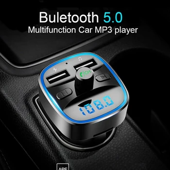 

Bluetooth Car Kit Mp3 Music Player Bluetooth 5.0 Receiver Dual USB Car Charger FM Transmitter U Disk TF Card Car Electronics