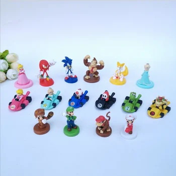 

20pcs/lot Boys Toy Different Stytle Super Mario Bros Kids Toys 3-5cm Race Car For Children Classic Lovely Big Marios