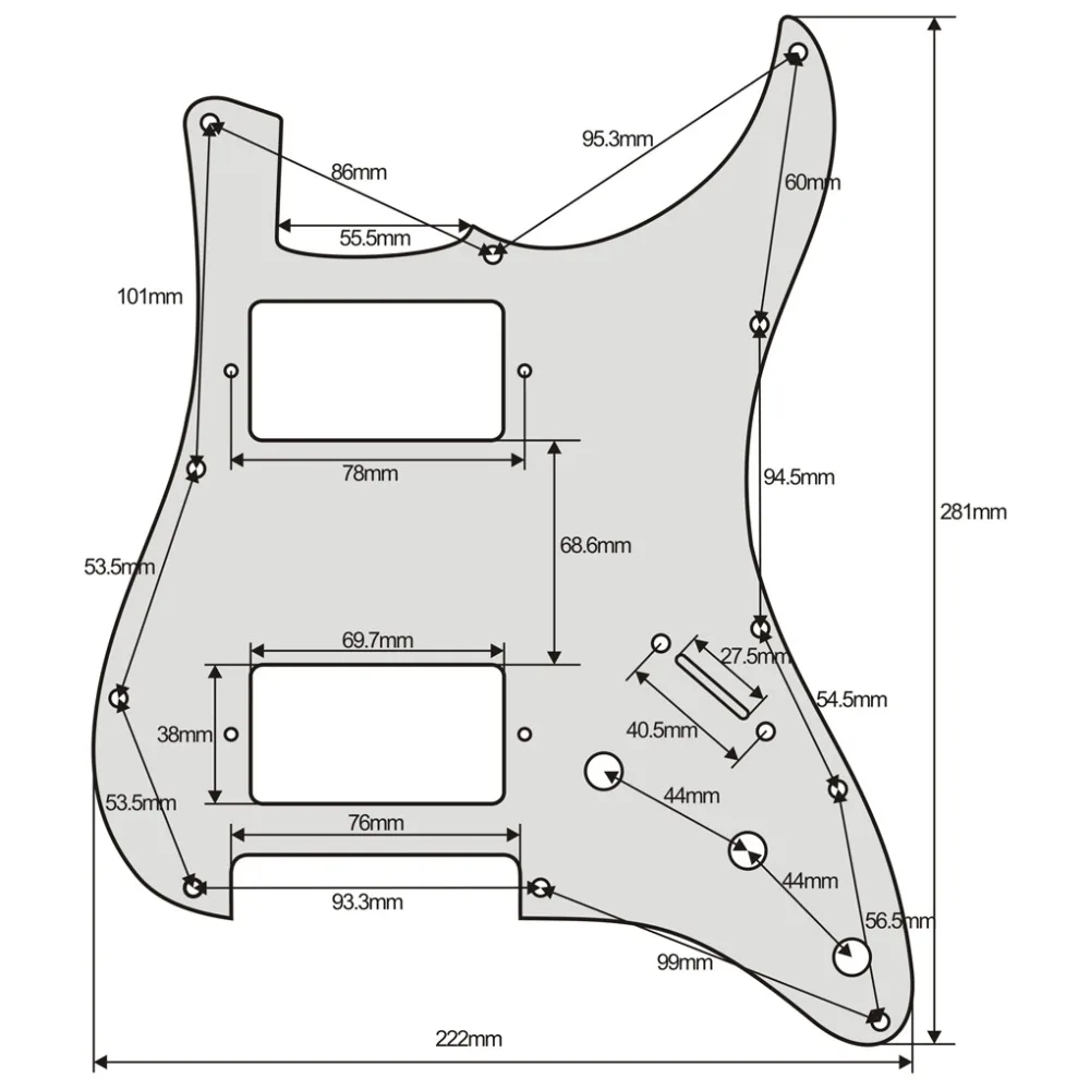 FLEOR электрогитара Pickguard HH 11 отверстий царапина пластина w/Винты для американского стандарта FD Strat Стиль Аксессуары для гитары
