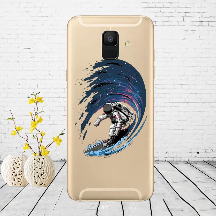 A18 Силиконовый чехол для телефона samsung Galaxy A6 Dual SIM SM A600 A600F мягкая ТПУ задняя крышка для samsung A6 Plus A605 A605F - Цвет: A18