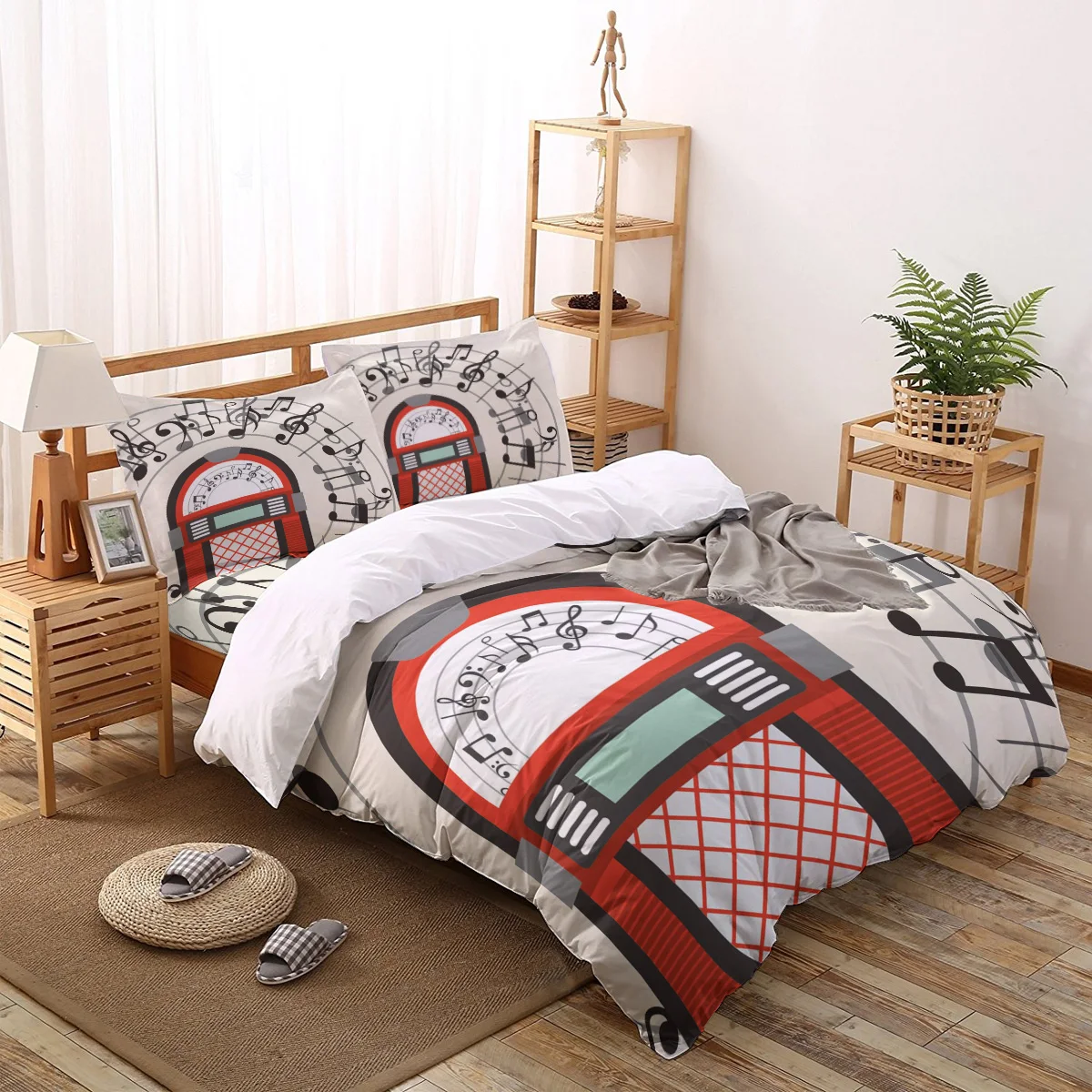 Cd Case Music Note Retro Style Printed Comforter Bedding Sets 2 3 4pcs Bed Linen Duvet Cover Set Bed Sheet Pillowcase Bedding Sets Aliexpress