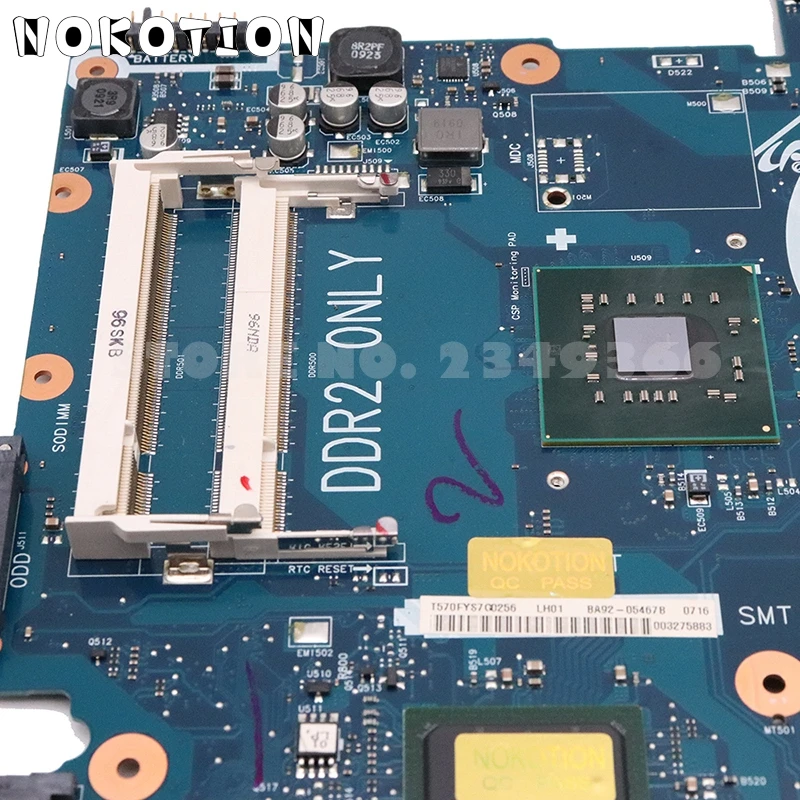 NOKOTION BA92-05467A BA41-00855A для samsung R510 NP-R510 Материнская плата ноутбука GM45 DDR2 только бесплатная Процессор