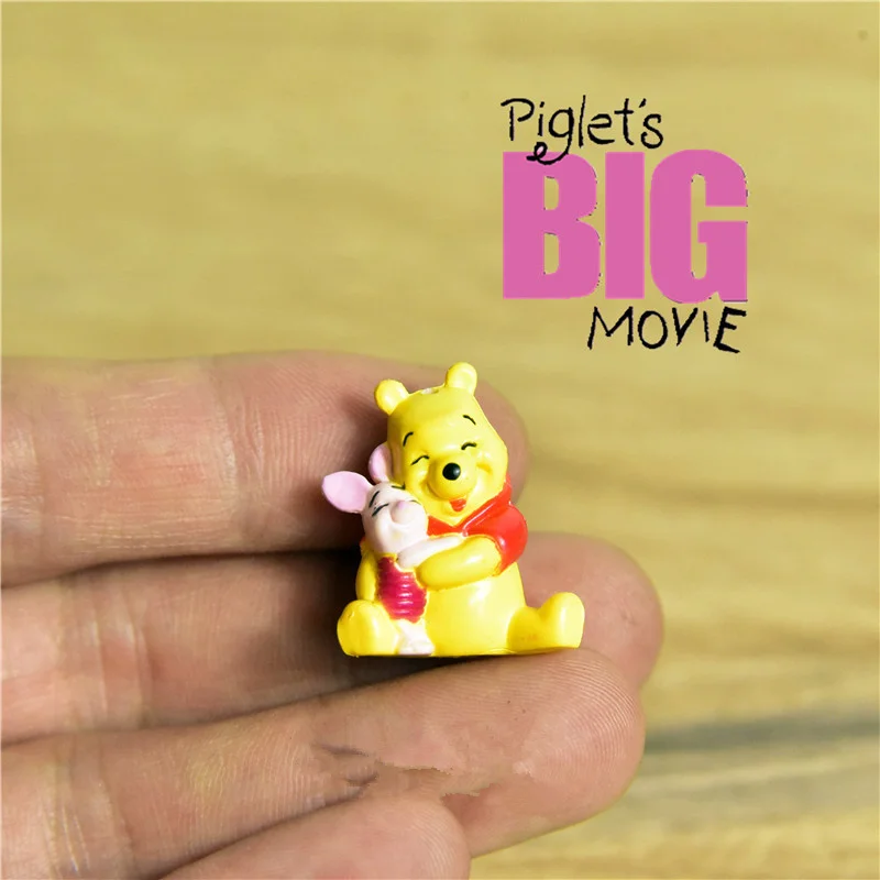 

24piece 2.4cm cute very small size bear hug with piglet pig collection figures Piglet pig tigger Eeyore friends toys
