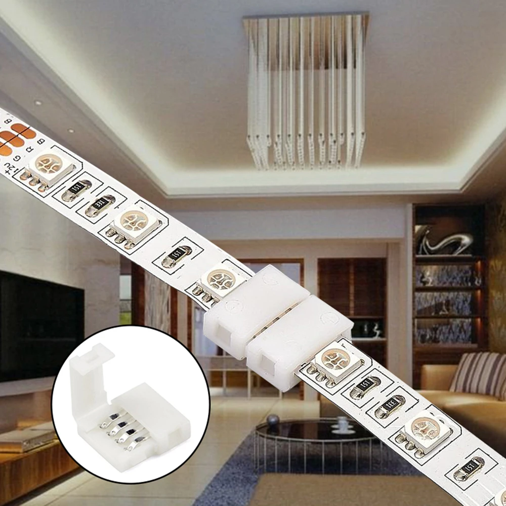 5 шт. 2-контактный 4-контактный светодиодный разъем зажим 8 мм/10 мм Свободный