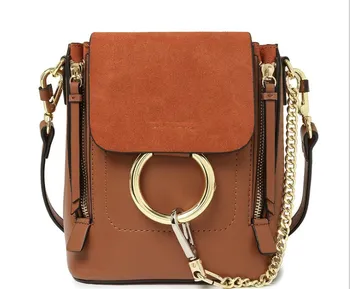 

Suede leather women fashion solid backpack school bag