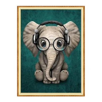 

Meian Elephant full square diamond 5D DIY Diamond art 3D Diamond painting Kit cross stitch diamond mosaic photo home decor