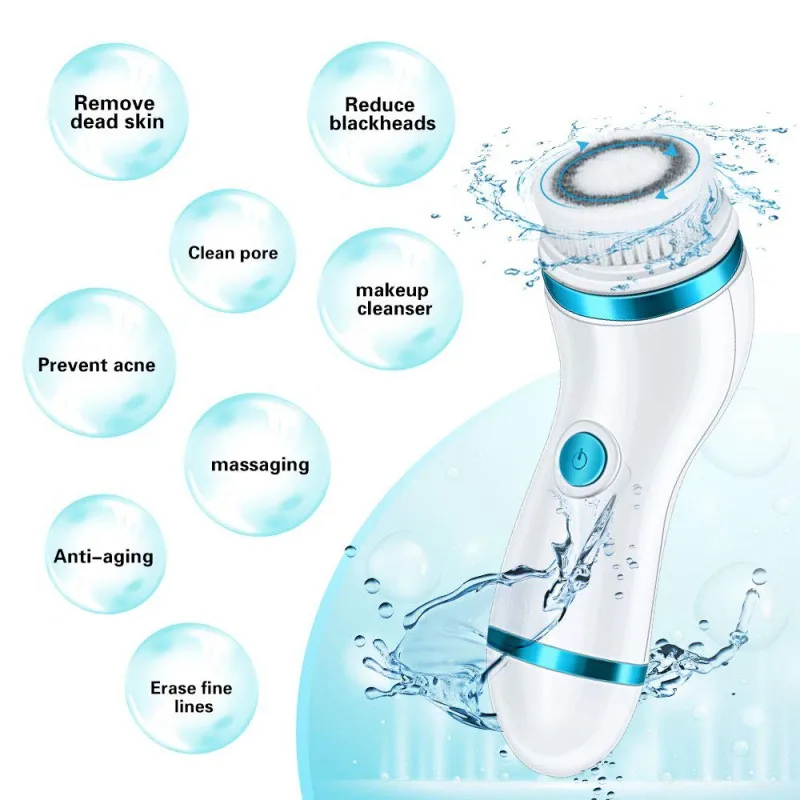 Skin Care ・顔洗浄機 ・3D Face cleanser 4 in 1 Electric Facial Cleanser Skin Pore Cleaner Face