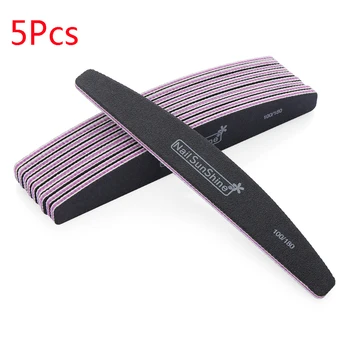 

5Pcs Portable 100/180/240 Buffering Files Grit Nail Files Washable Double-Side Board Nail Salon Manicure Tool free shpping