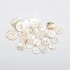 100pcs/lot real Natural shell buttons 10mm/15mm/20mm 2-hole flat mother of pearl buttons thick button free shipping SHELL006 4
