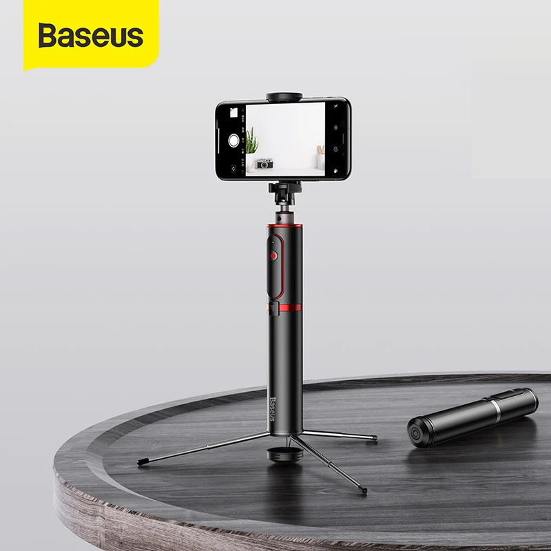 Портативная ручная селфи палка Baseus Bluetooth трипод для смартфона и камеры с