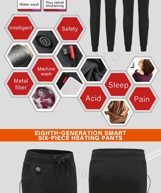 Ropa interior con calefacción eléctrica para hombre y mujer