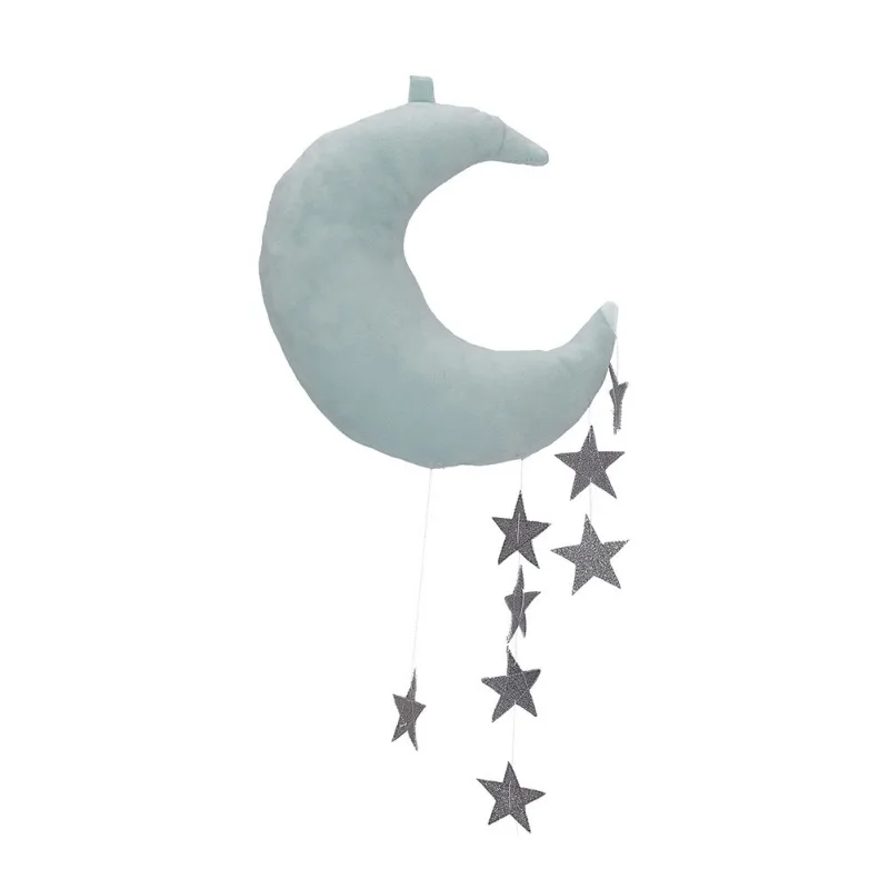 Wall Backdrop Hanging Moon Stars Stuffed Decoration For Baby Kids Bedroom Photography Props - Цвет: LY